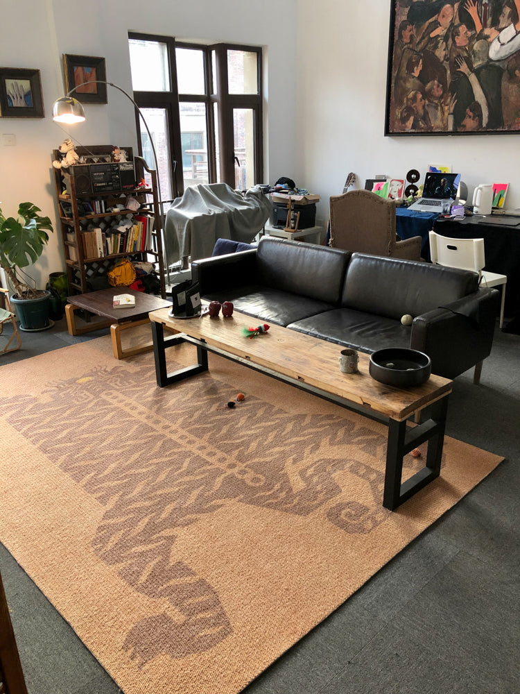 CP064 - "Leap" Series Carpet "Tiger with Gold Ingot" New Zealand Wool Living Room Solid Color Carpet