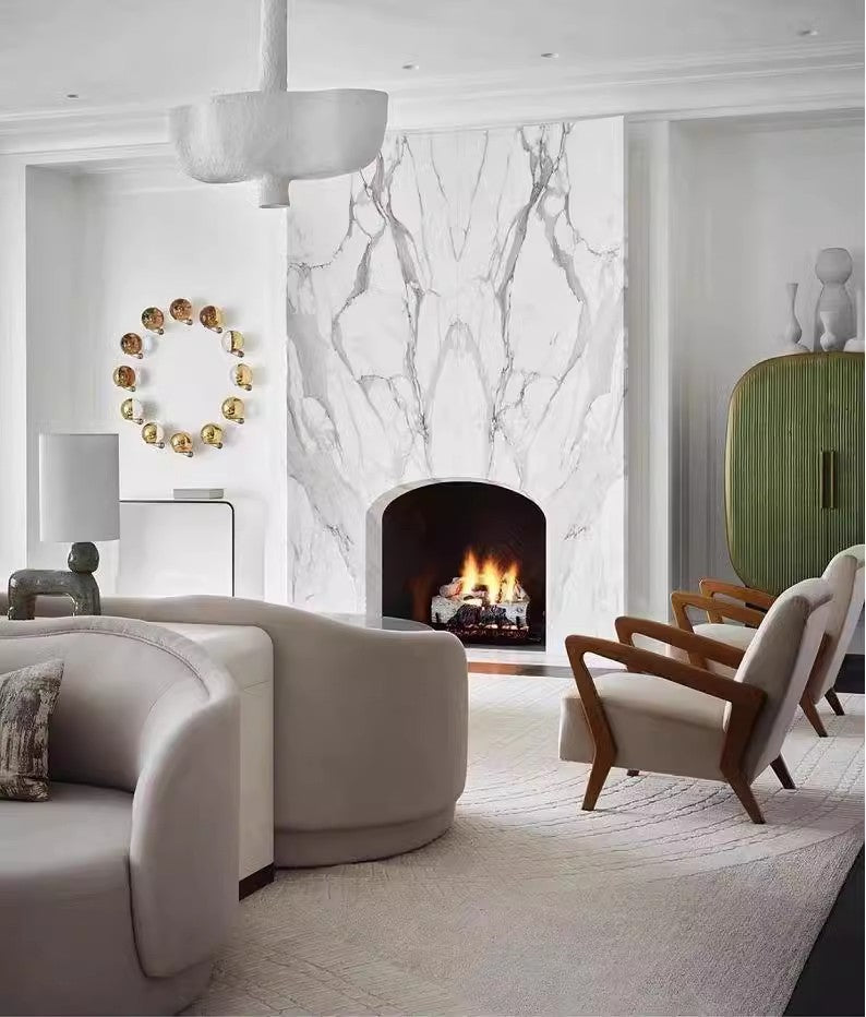 AH185 - Fireplace Masterpiece! Hand-painted Realistic Wall Art for Living Room