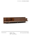 GA032 - Denmark Oak Chevron Side Table / Module Double-layer Storage Shelf Bookshelf Foyer Table Side Table