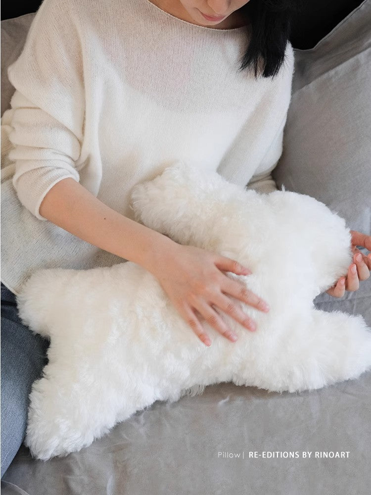 BD071-1 - 100% Merino Wool! Soft Peter Rabbit English Rabbit Sofa Pillow