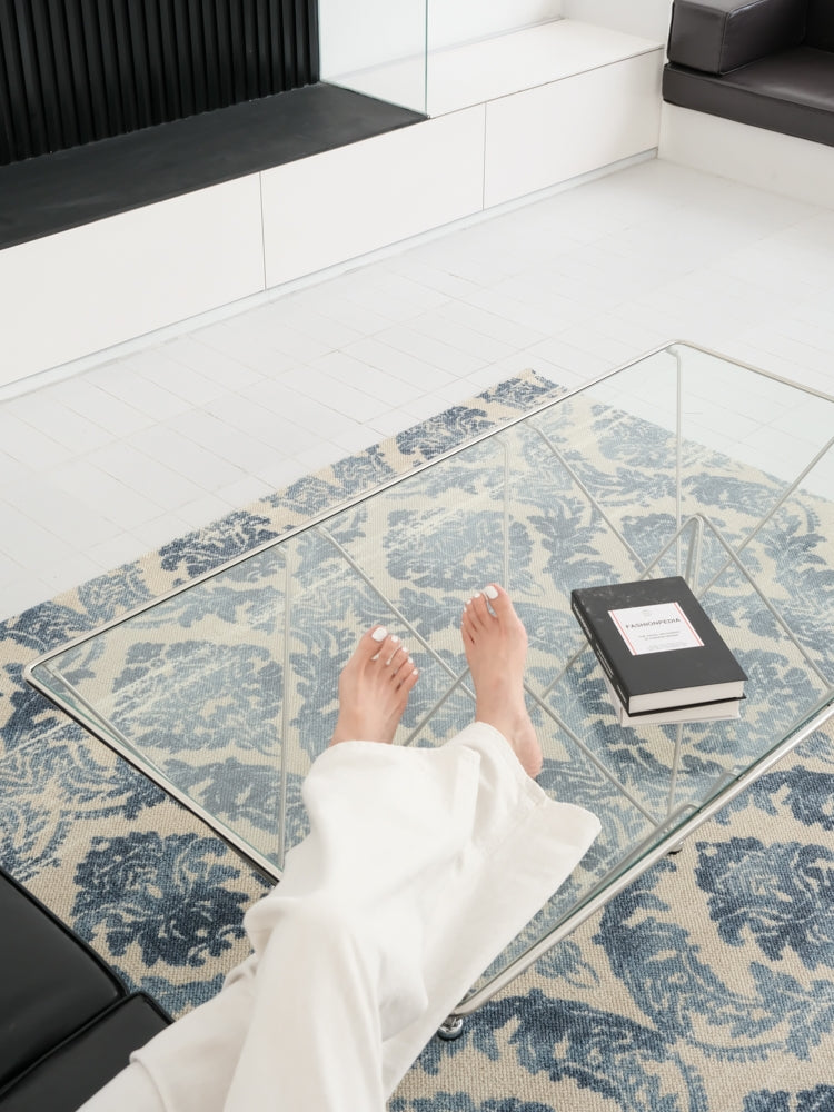 CP094 - Celine East Blue / Limited Edition! New Zealand Wool Iris Living Room Bedroom Wool Carpet