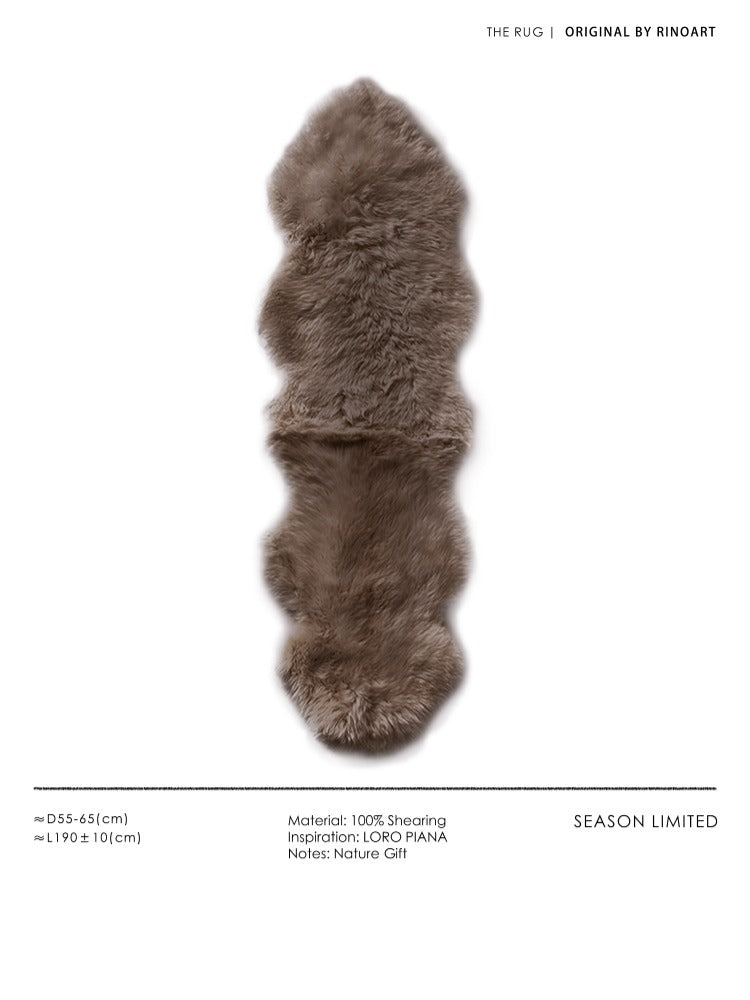 CP061 - "Plateau Genuine Wool" Fur and Wool Integrated Floating Window Mat Bedside Blanket