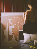 AH059 - Modern Wall Mural "Made for Each Other" Hand-painted in New York