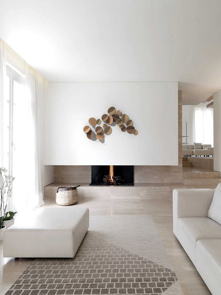 CP087 - BC Nepal Handmade Series / Modern Tile Three-dimensional Relief Solid Color Gradient Wool Living Room Carpet