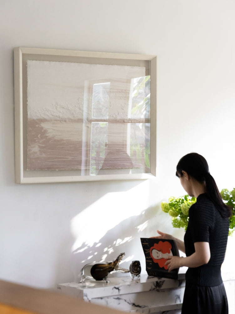 AH190 - Wabi-sabi Texture Painting "Beinflow/Spring Stream" Abstract Art