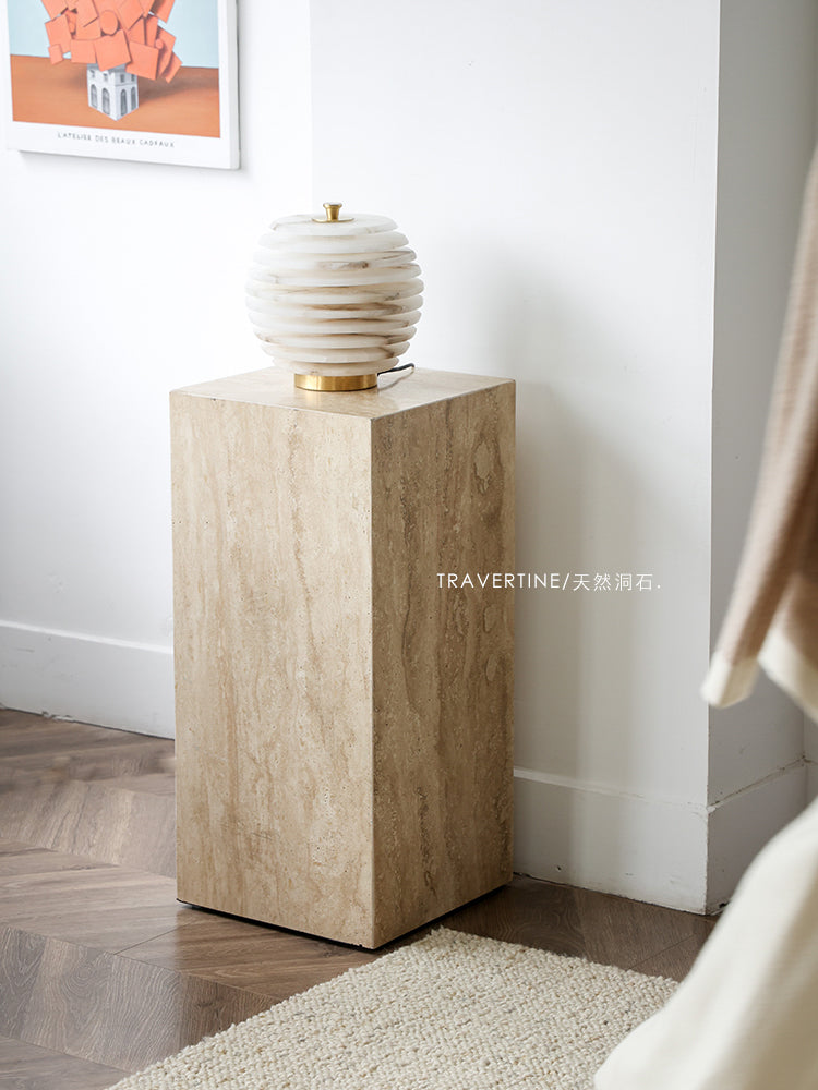 GA030 - Natural Luxury Stone! Italian Cave Stone Column Ornament Table Entrance Decoration Display Stand