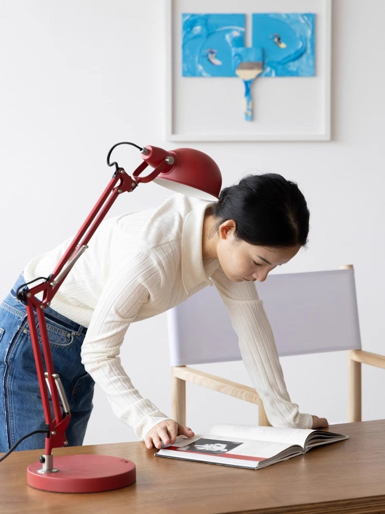 LA046（Table Lamp） - Vintage Classic! Short Margaret Floor Lamp Mechanical Arm Study Adjustable Table Lamp