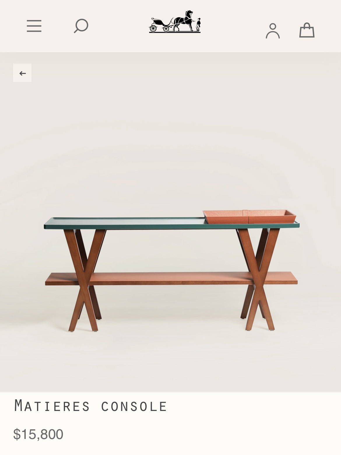 YA033 (Large) - H Deco Gold Brown / Dark Green Patchwork Double-layer White Waxwood Side Table Storage Table Foyer Table