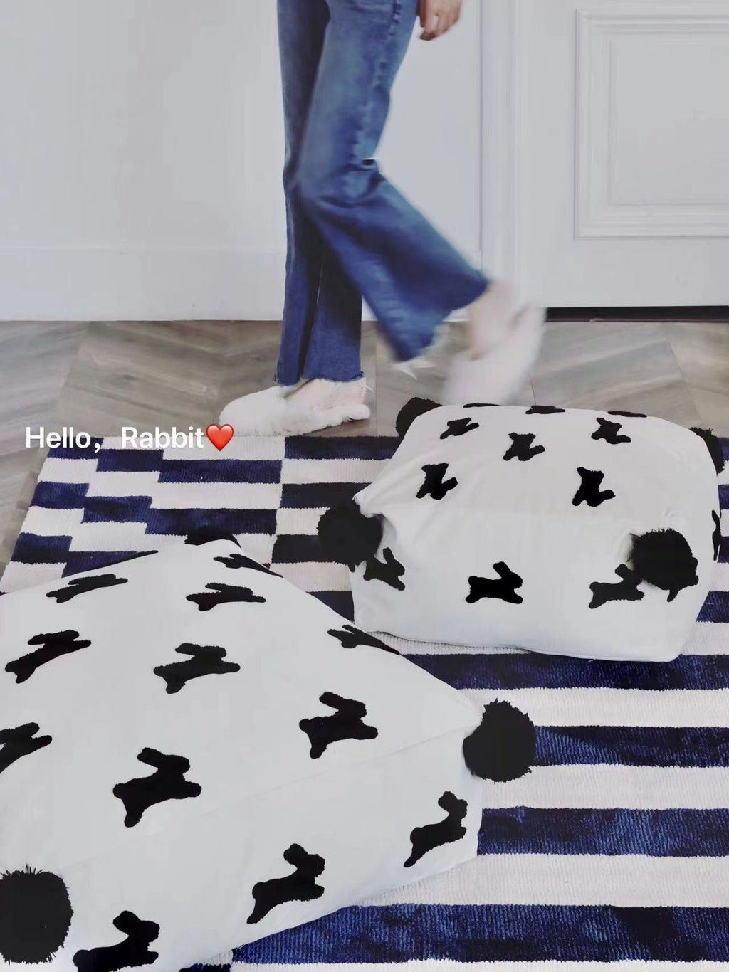 CH065 (Small) - Year of the Rabbit Pouf