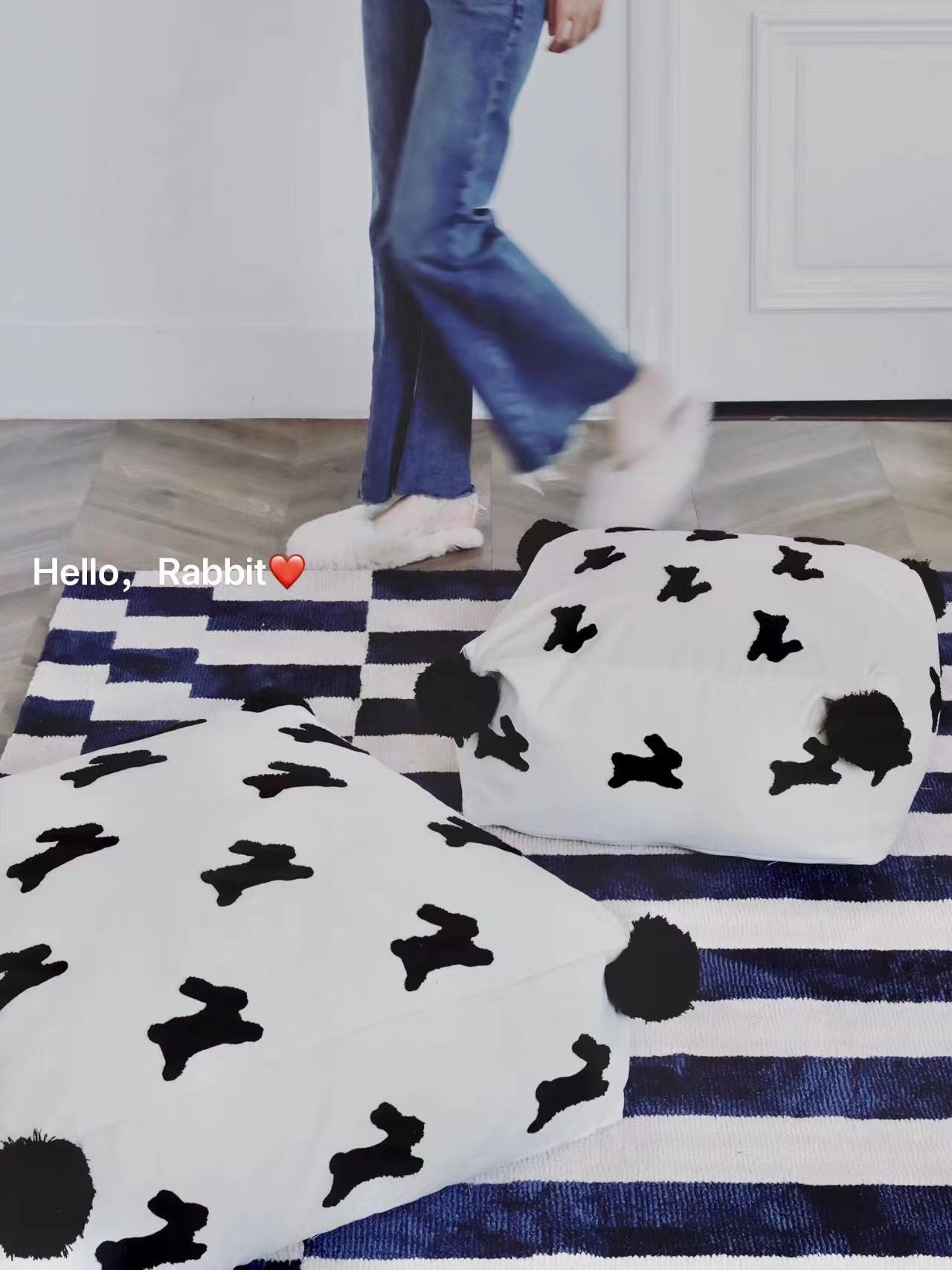 CH065 (Small) - Year of the Rabbit Pouf