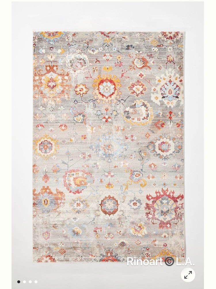 CP028 - Bohemian Sunflower Carpet Villa Living Room Bedroom Modern Light Luxury Full-Patterned Floor Mat
