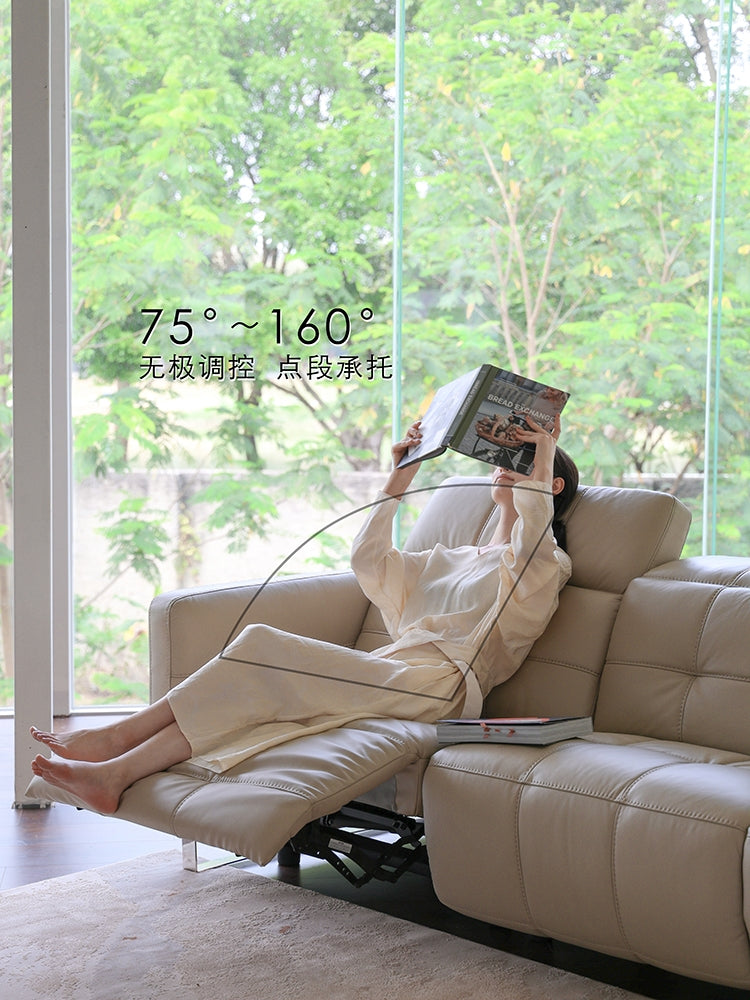 CH075 (3-Seats) - ITALY Fine Leather Electric Sofa: Modern, Designer Single Seater