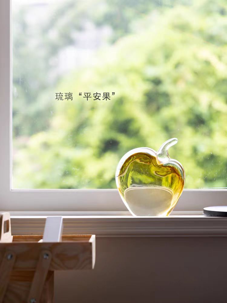 DC251 - Home Glass "Peace Fruit" Venice crystal good meaning foyer living room ornament paperweight gift