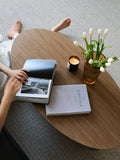 YA025 - B&* Classic Italian "Goose Egg" Solid Wood Coffee Table / Maple Color Low Table Small Dining Table Side Table