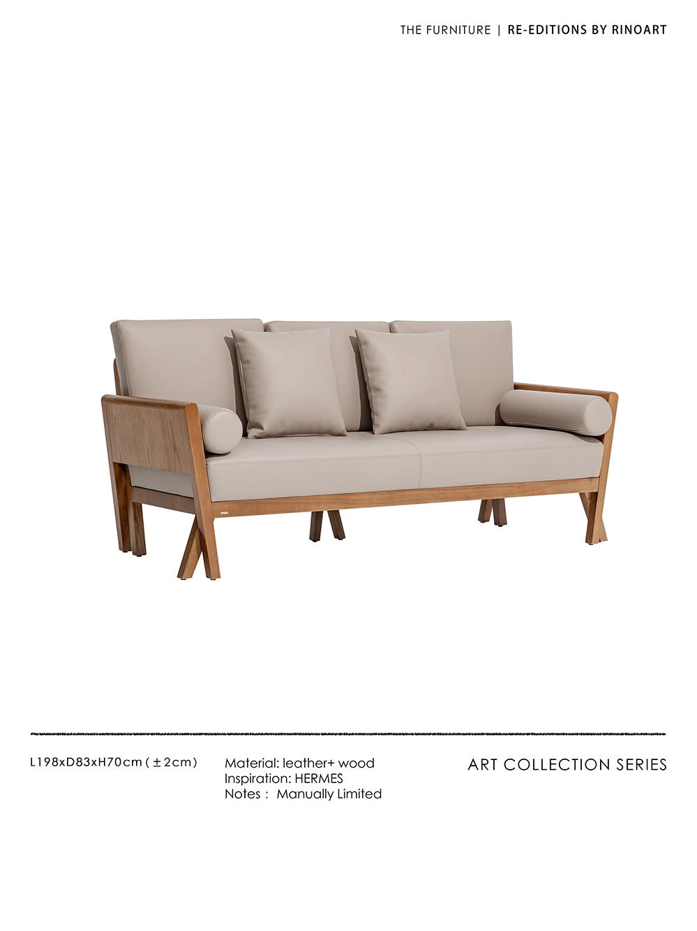 CH080-1 - H Deco Fine Leather: Ivory, Sofa Bed, Study, Bedroom Lounger