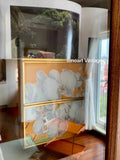 DC041 - Home "Royal Orchid" Hand-painted Glass-like Jewelry Box, Vintage Double-layer Antique Storage