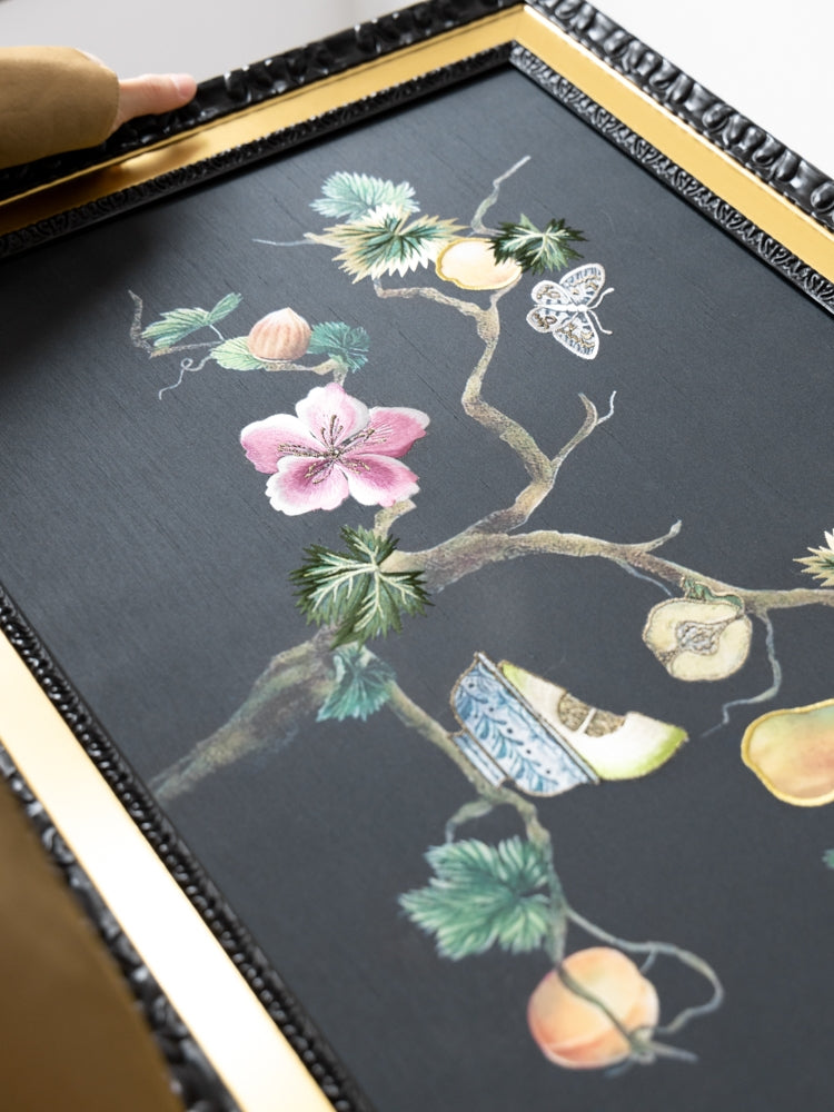 AH229 - Silk Embroidery Painting "Abundant Home" New Chinese Living Room Art