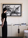 AH181 - Oriental Hand-Painted "Ink Bamboo Spring" Living Room Art