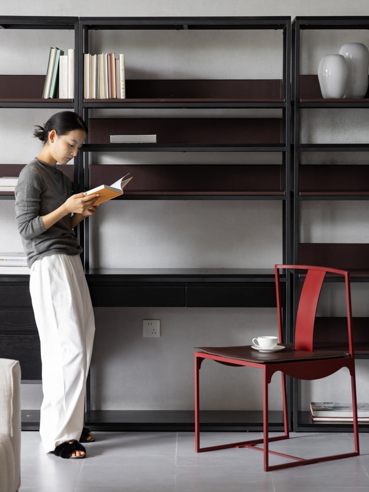 CH110 - "Clouds and Mist Chair" - Leather Cushion, Chinoseries