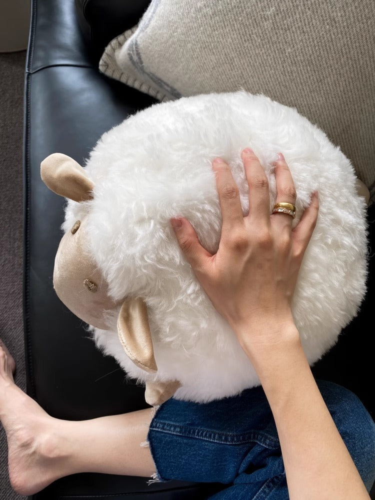 BD065 - Whole Sheep Wool! Shaun the Sheep Sofa Pillow