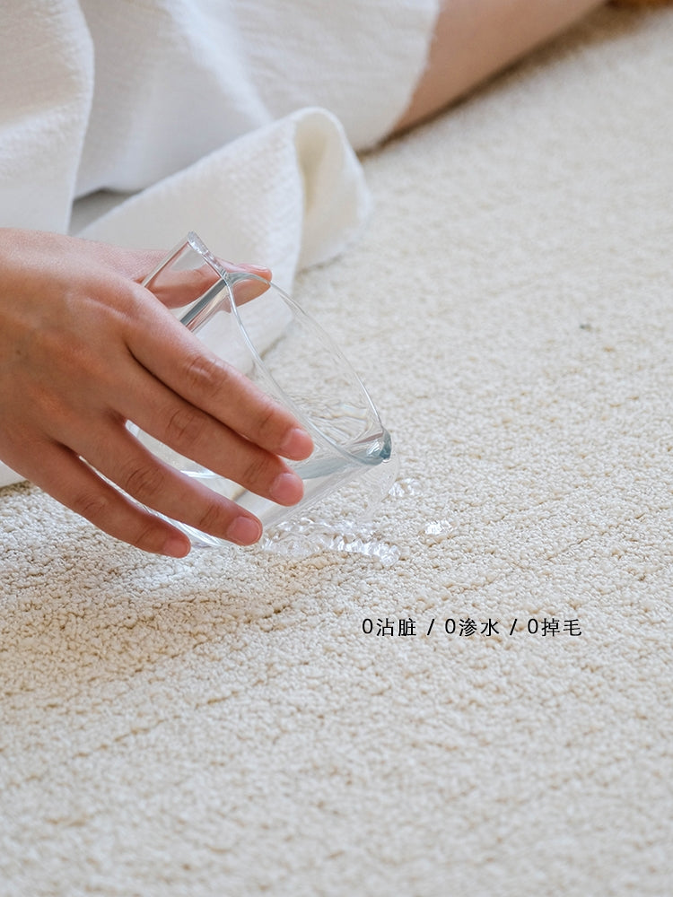 CP110 - Texture Alginate 2.0! Ritz Black and White Micro Waterproof Carpet Living Room Mat Large Area Full Coverage