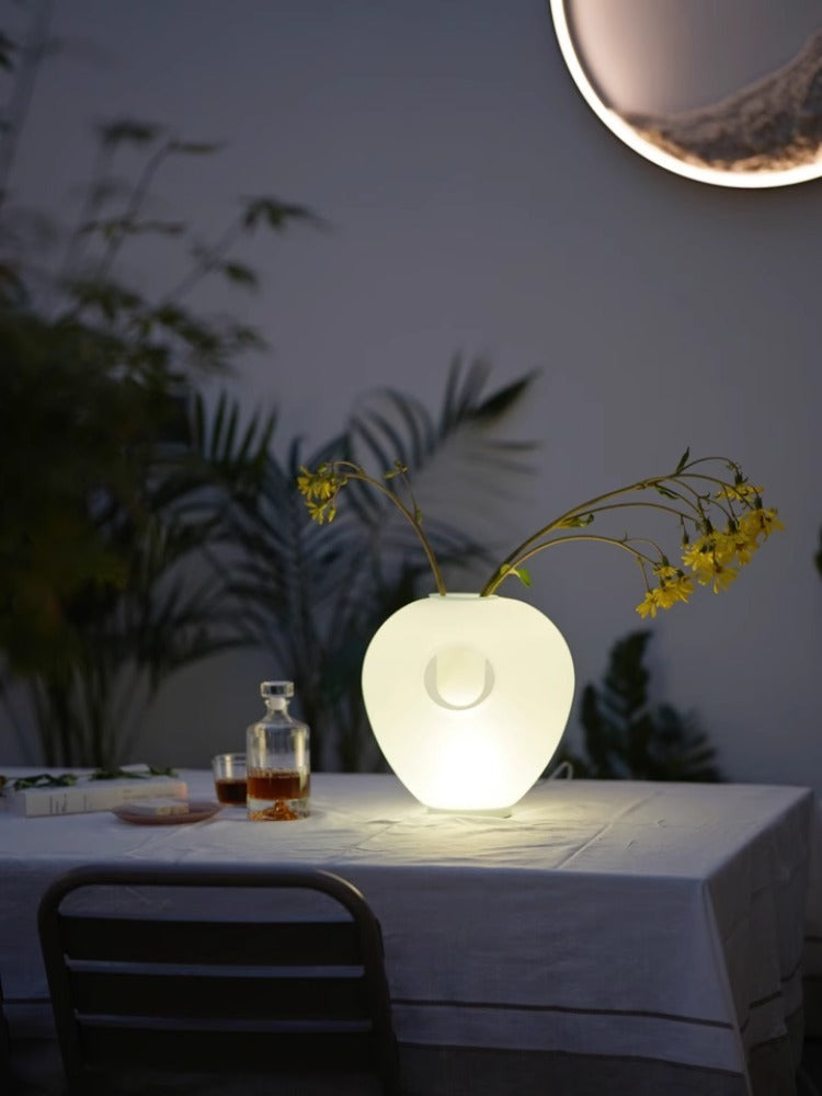 LA037 - Tiffany Blue Frosted Glass Table Lamp Vase Decoration Bedroom Bedside Night Light Ambience