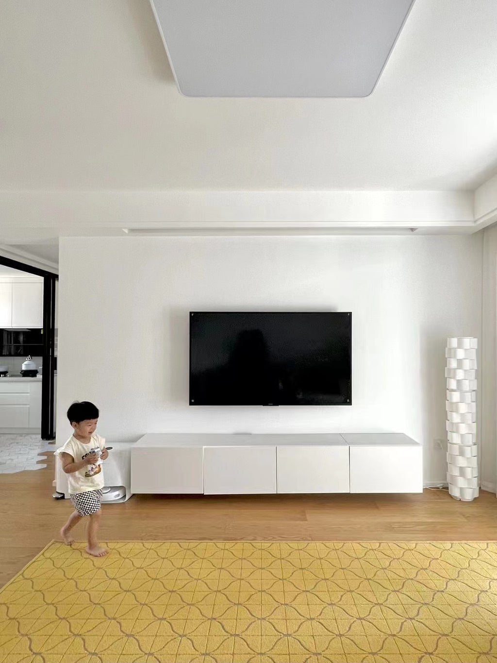 CP084 - Wool Relief Carpet / Mansion Gingko Three-Dimensional Art Light Yellow Living Room Carpet Mat