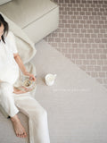 CP087 - BC Nepal Handmade Series / Modern Tile Three-dimensional Relief Solid Color Gradient Wool Living Room Carpet