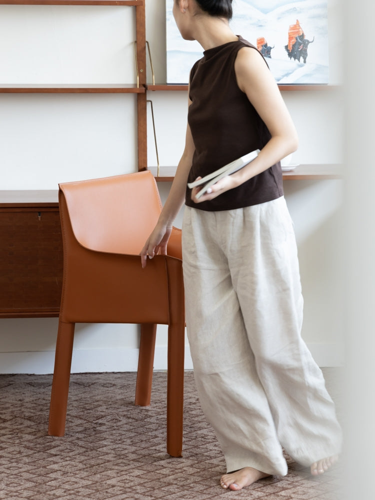 CH008 - H Deco Saddle Leather Series: Italian, Study, Office, Lounge