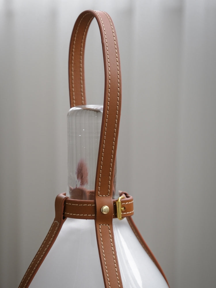 LA019 - Wireless Touchable Cowhide Grapefruit Lamp Dimmable Bedside Lamp Night Light Portable Outdoor Camping Lamp Charging Table Lamp