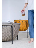 YA031+YA030 （Set） - Storage Option! "BV-Wave1966" Top Grain Saddle Leather Large Capacity Storage Coffee Table Set: Side Table