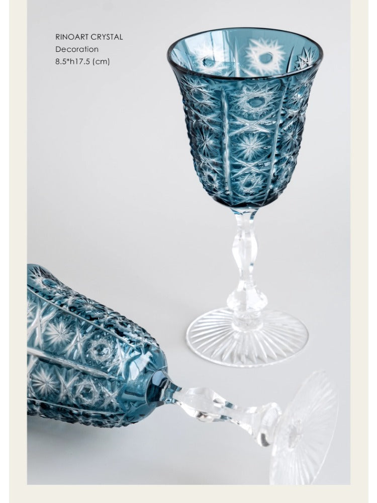 DC068 (Single) - Baccarat Edinburgh Indigo Blue Crystal "Burgundy Wine Glass" Multi-purpose Goblet Red Wine Glass