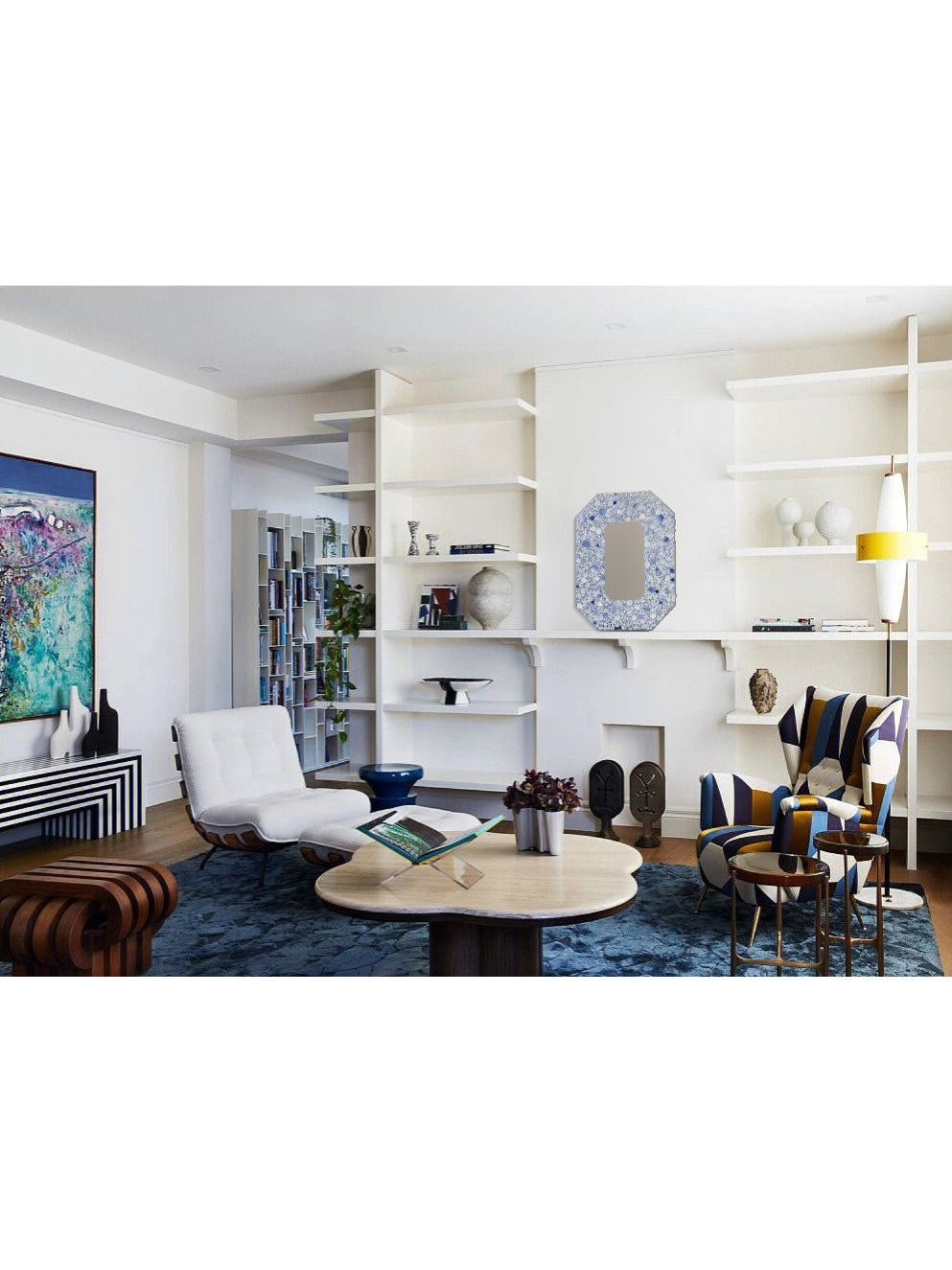 DZ019 - Dutch Original! Rhino Gallery Blue and White Porcelain Art Space-enlarging Decorative Painting