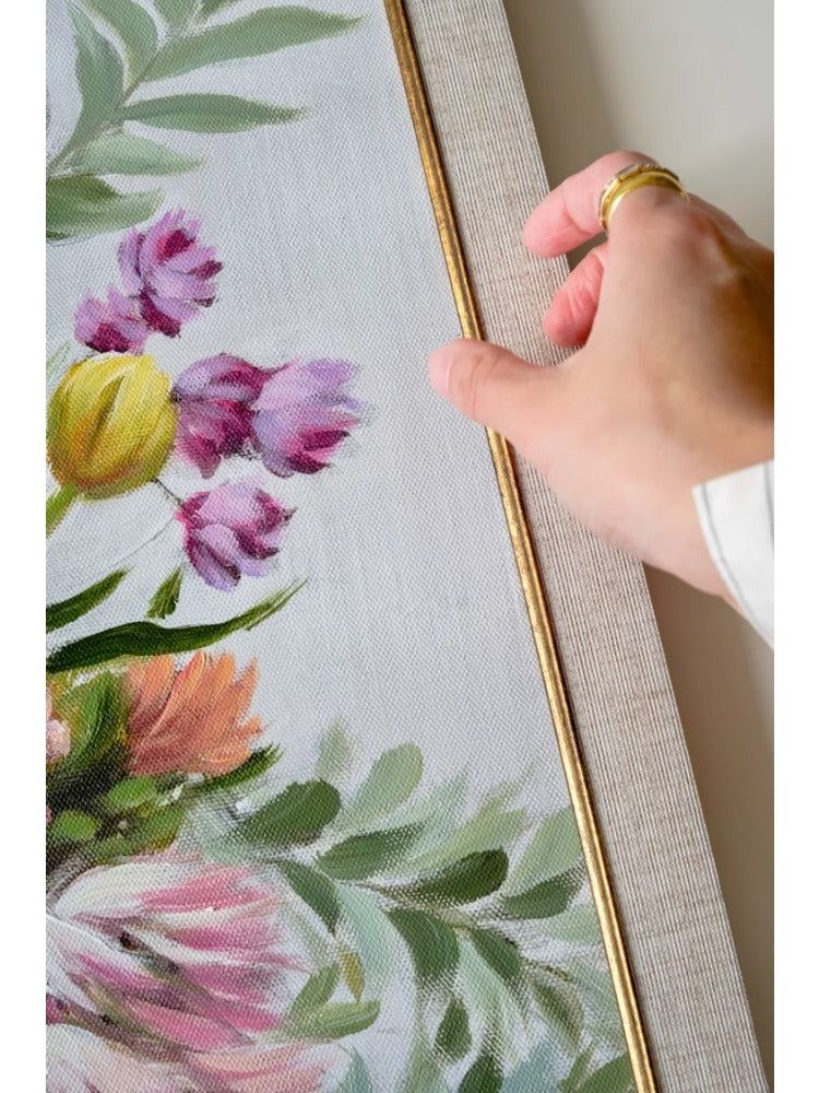 AH148 - Hand-painted Oil Painting "Abundant Family" Fruity Flowers
