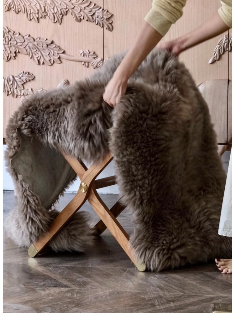 CP061 - "Plateau Genuine Wool" Fur and Wool Integrated Floating Window Mat Bedside Blanket