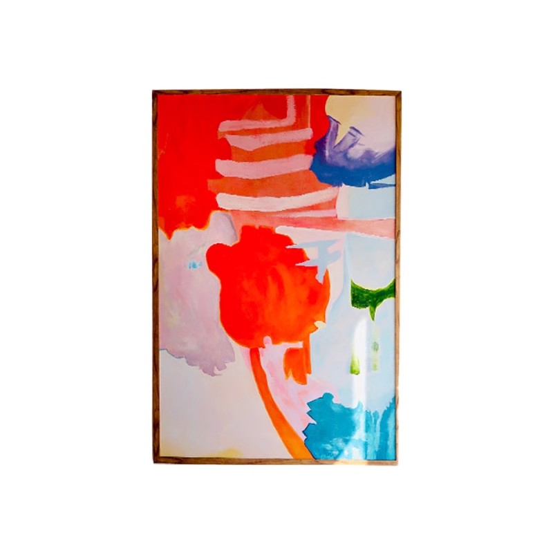 AH001 - Oil Painting "As River Flow" Flowing Earth Colors Large Vertical Art