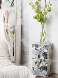 GA027 - Italian Natural Cold Jade Marble / Luxury Stone Side Table Foyer Table Living Room Vase Display Stand