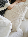 BD070 - Cire Trud@n Series Embossed Pillow: Cream, Soft, and Three-Dimensional, Ideal for Home Use