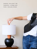 LA032 - Apple Lamp / White Beeswax Hand-carved! Soft Light Silk Lamp Good Omen Entrance Decoration Bedroom Bedside Lamp