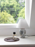 LA048 - Study Series Oriental Paris Hand-painted Ceramic Parrot Blue Study Bedroom Table Lamp Bedside Lamp