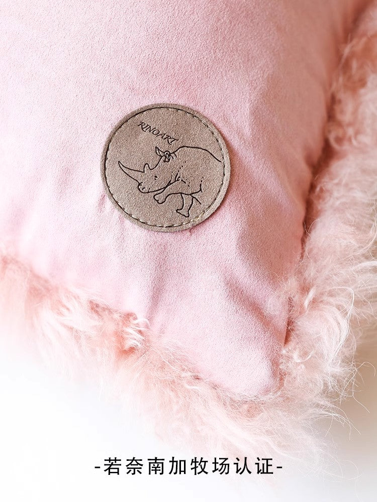 BD049 (Pink) - Four Seasons Cashmere Pillow! BabyCashmere Soft Golden Fur Pillow