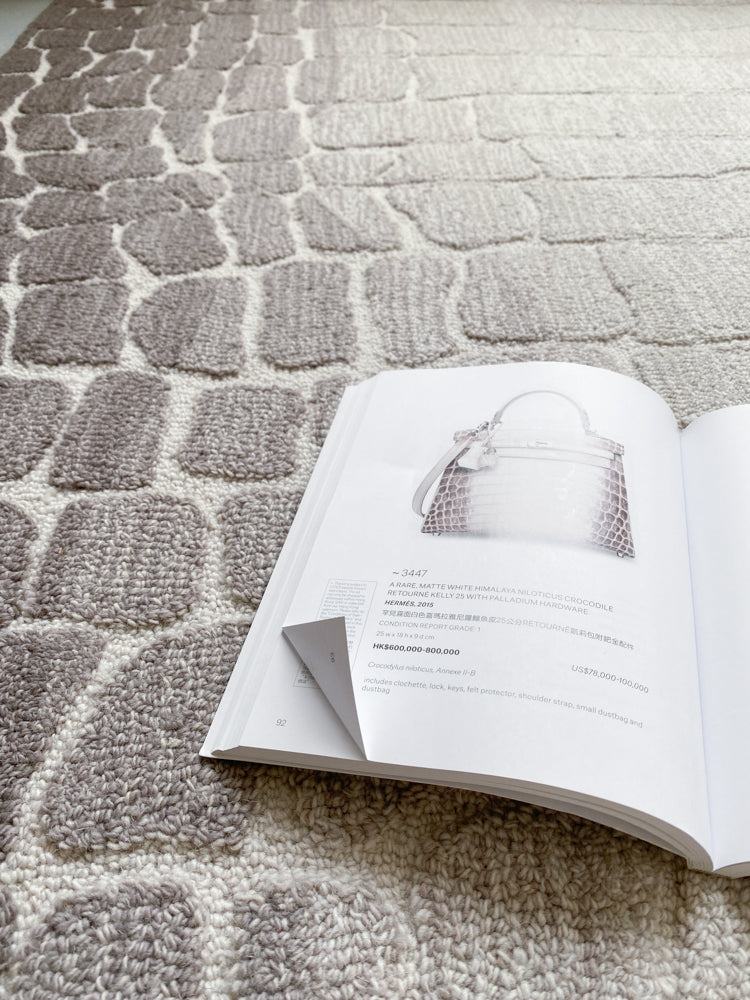 CP086 - HERM@S Himalayas / Gradient Three-Dimensional Relief Wool Carpet Large Flat Living Room Carpet