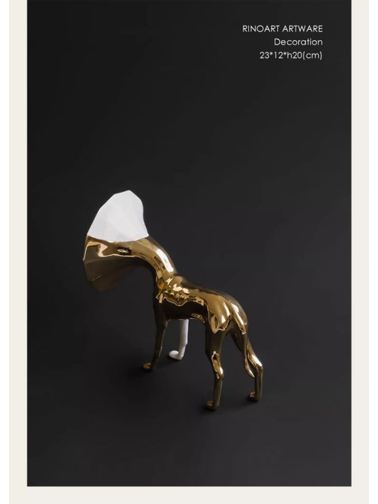 DC132 - Willir@ye brass handmade forging "Fortune Dog" living room foyer fortune item desk artwork