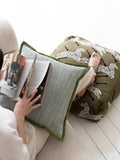 BD084 - Loro Pi@na Tweed Pillow, French Living Room Bedroom Sofa