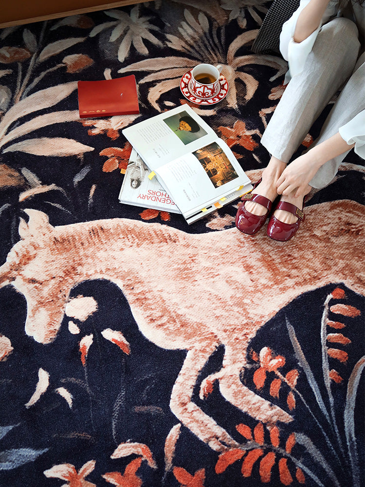 CP031 - "Unicorn" Moroccan Handmade Vintage Persian Carpet Grand Living Room Vintage Carpet Bed End Carpet