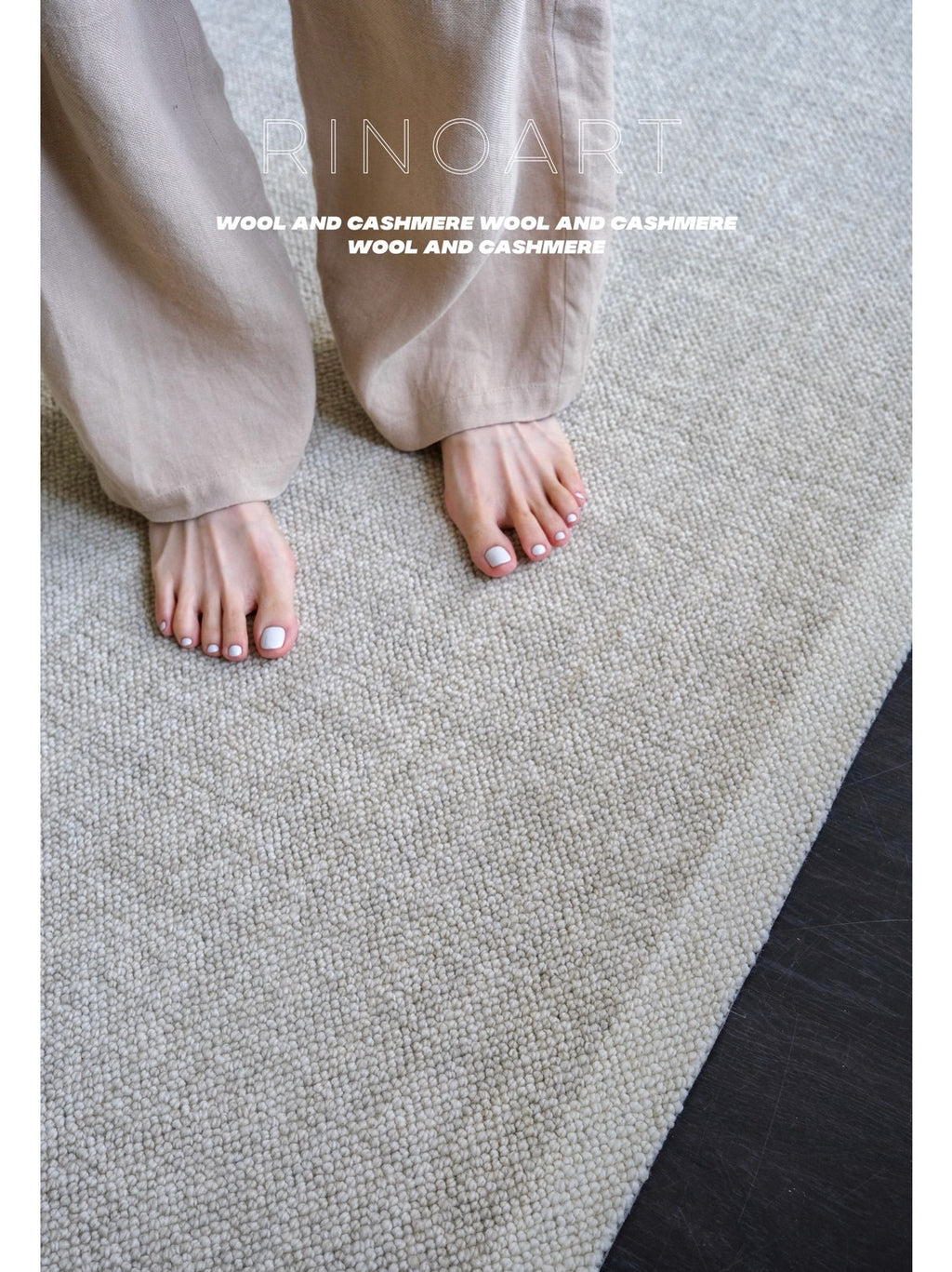 CP049 - Carpet King + Cashmere Th* Row Simple Pure Color Nordic Wabi-Sabi Living Room Bedroom New Zealand Wool Carpet