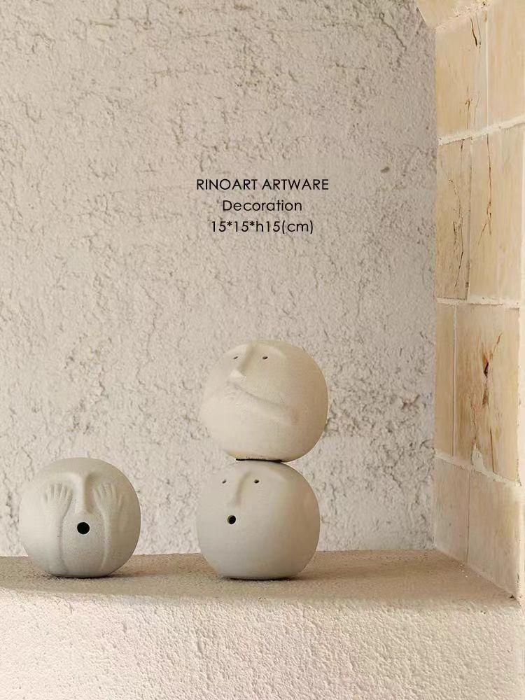 DC244 - Danish pottery artist "Words of Wisdom" hand-made extrusion quietness Wabi-Sabi foyer bookcase ornament