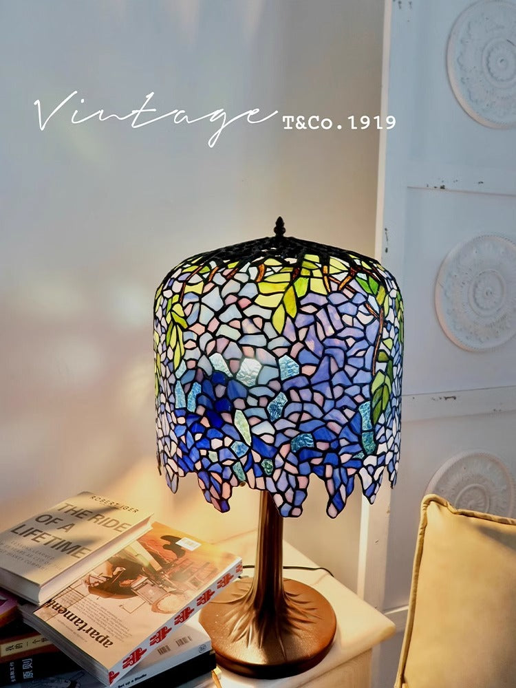 LA001 (Table) - Collection! Vintage Tiffany Full Replica Handmade Glass Art Table Lamp Tiffa*y&Co.1919 Bedside Lamp