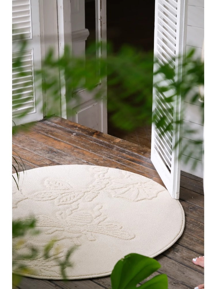 CP096 - 3D Carved Round Rug