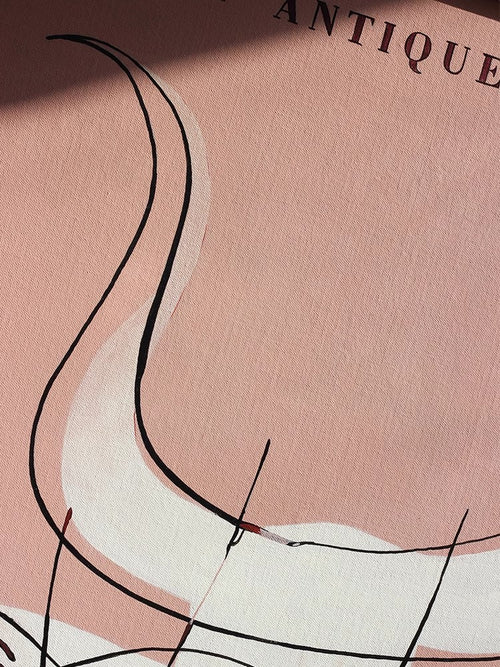 AH092 - Ancient Avant-garde Theater "Horns" Picasso Abstract Bedroom